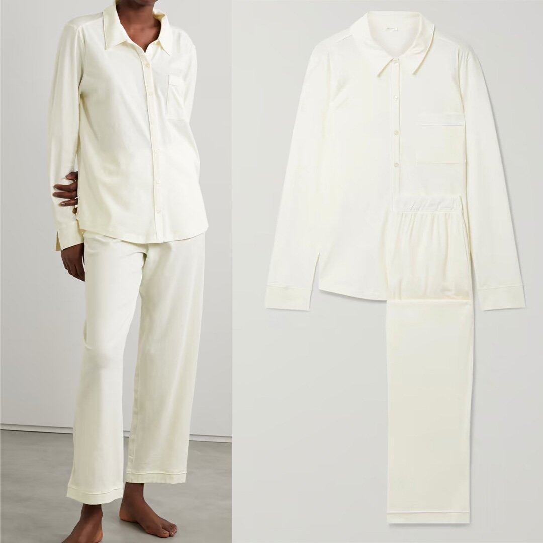 SKIN + NET SUSTAIN Frances Fabienne organic cotton-blend jersey pajama set