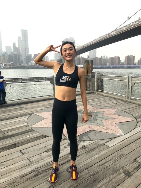 直闖Nike紐約總部！跳高女神楊文蔚去紐約時裝週不忘操肌