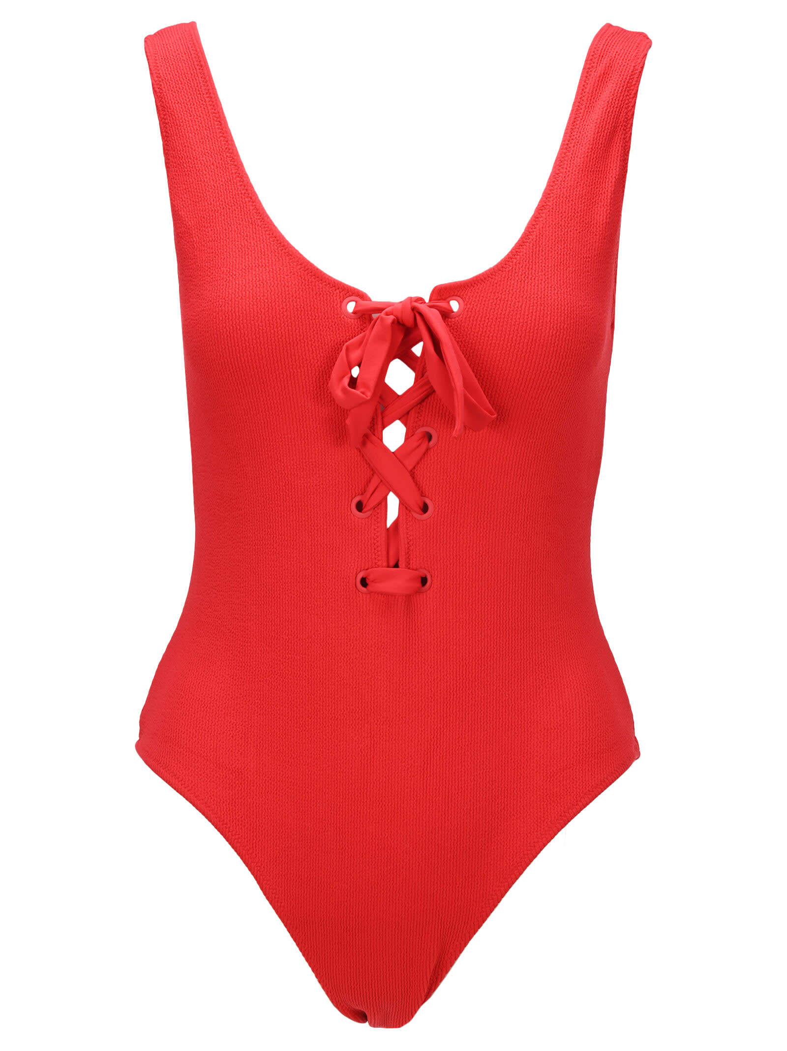 GANNI泳衣採用貼身的羅紋布料