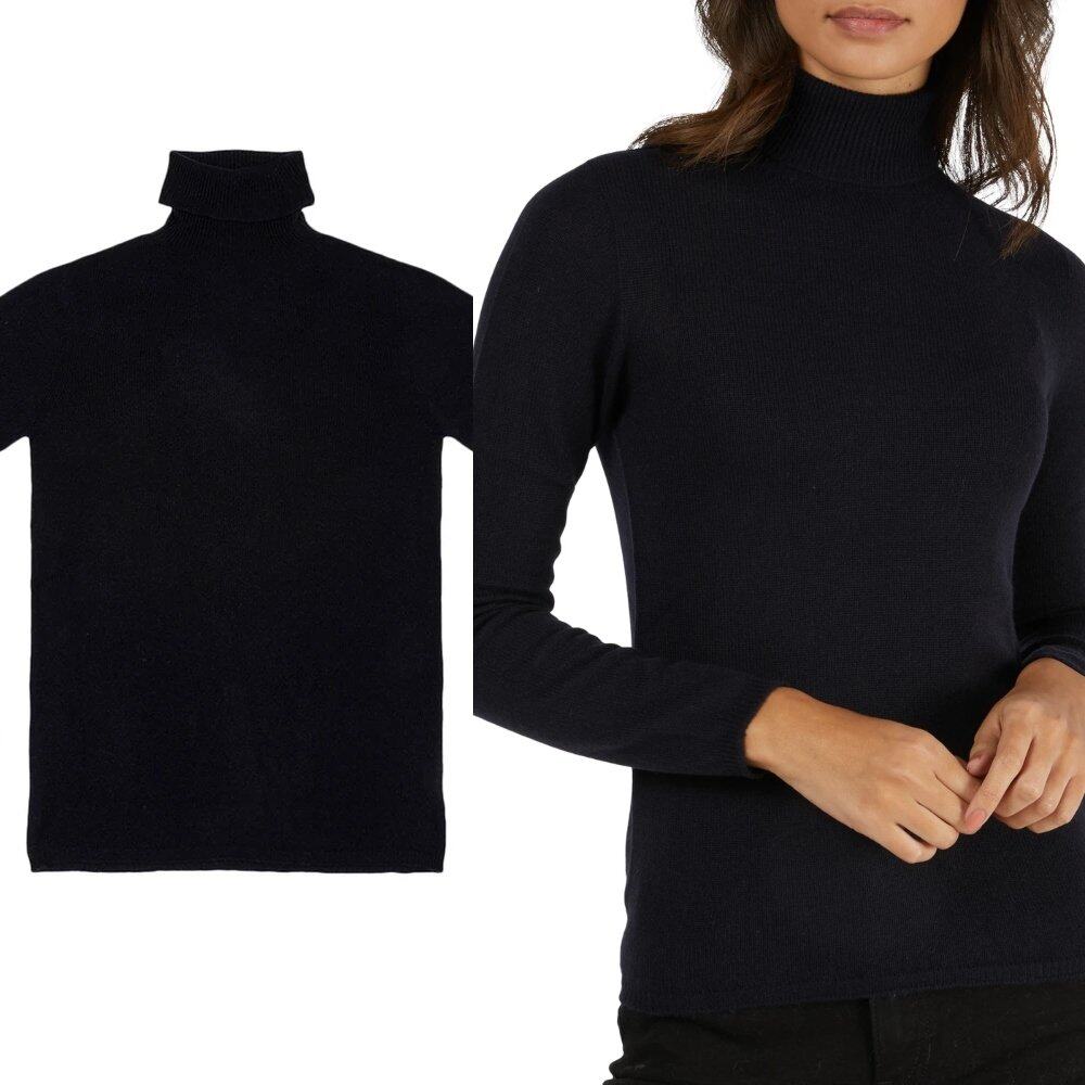 ALE Made By DENNY Cashmere Turtleneck Navy Sweater