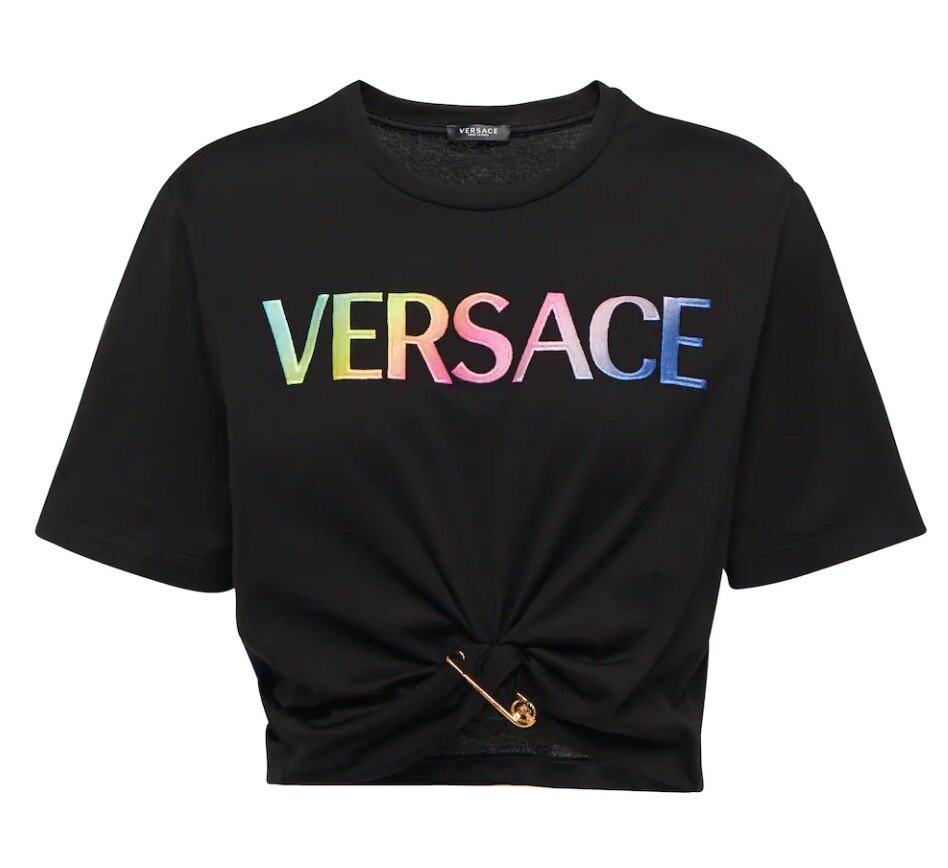 VERSACE Logo cotton T-shirt