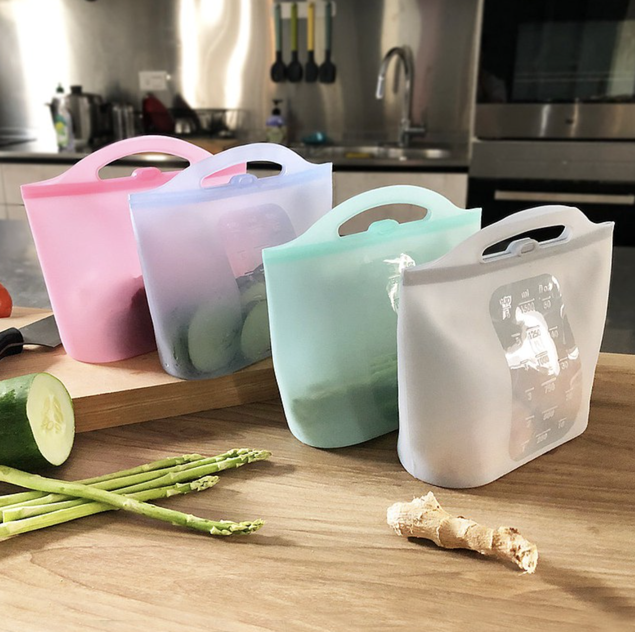 環保餐具:升級版果凍QQ矽膠食物夾鏈袋