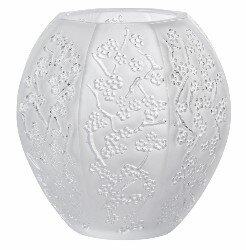 LALIQUE Small Crystal Sakura Vase (10.5cm)