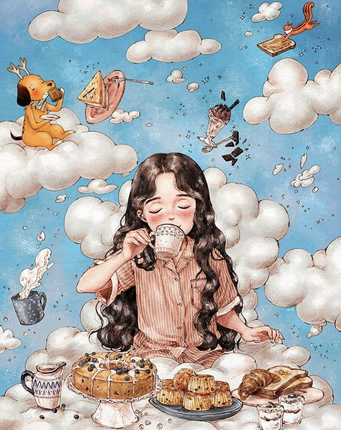 【情人節2019】單身情人節一樣甜蜜！韓國插畫家筆下一個人的浪漫生活