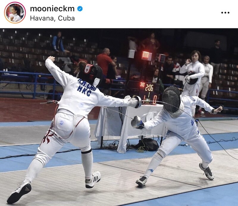 Moonie將會出戰2021年東京奧運劍擊重劍團體賽