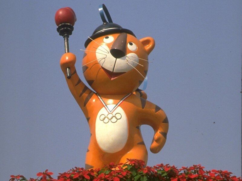 可愛版獅子Hodori是韓國漢城奧運的吉祥物